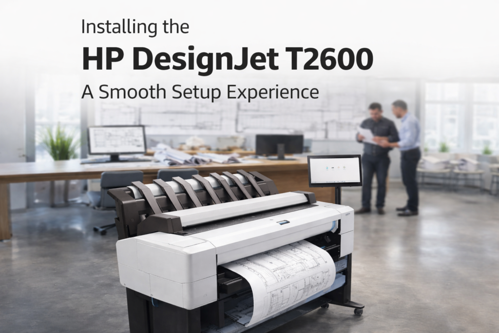 How We Installed the HP DesignJet T2600: A Smooth Setup Experience